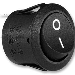 Black Rocker Switch For Trackers and Alarms